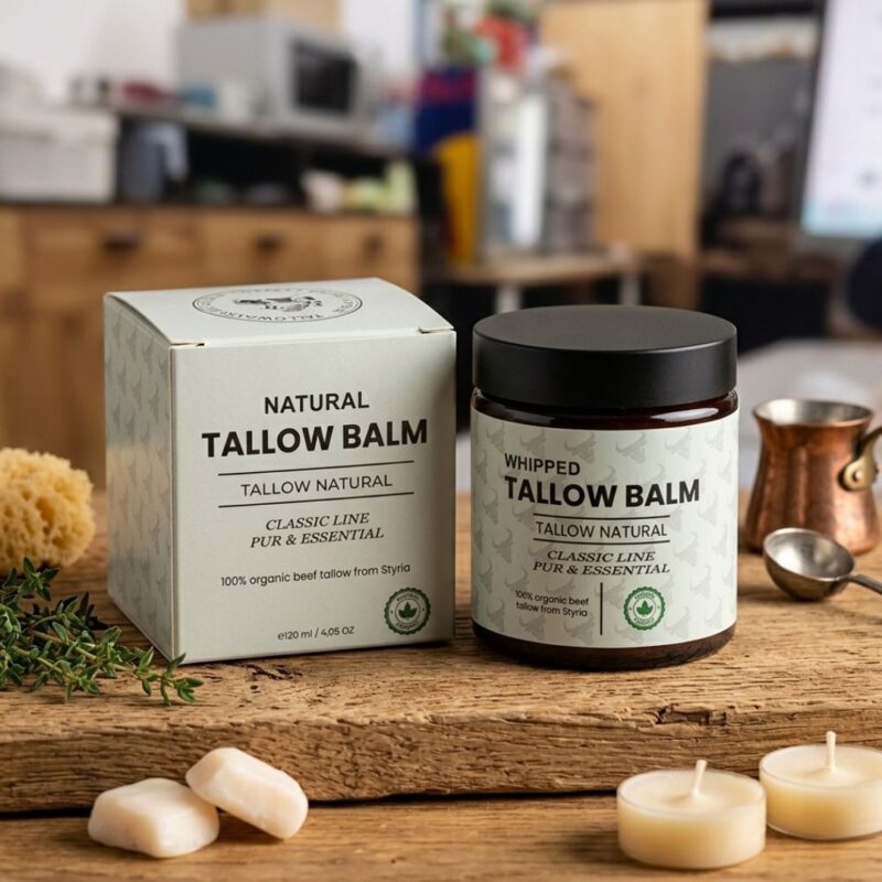 Tallow Creme Anwendung natürliche Hautpflege Gesicht