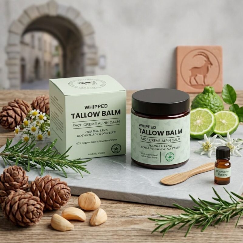 Tallow Creme Textur natürliche Hautpflege trockene Haut