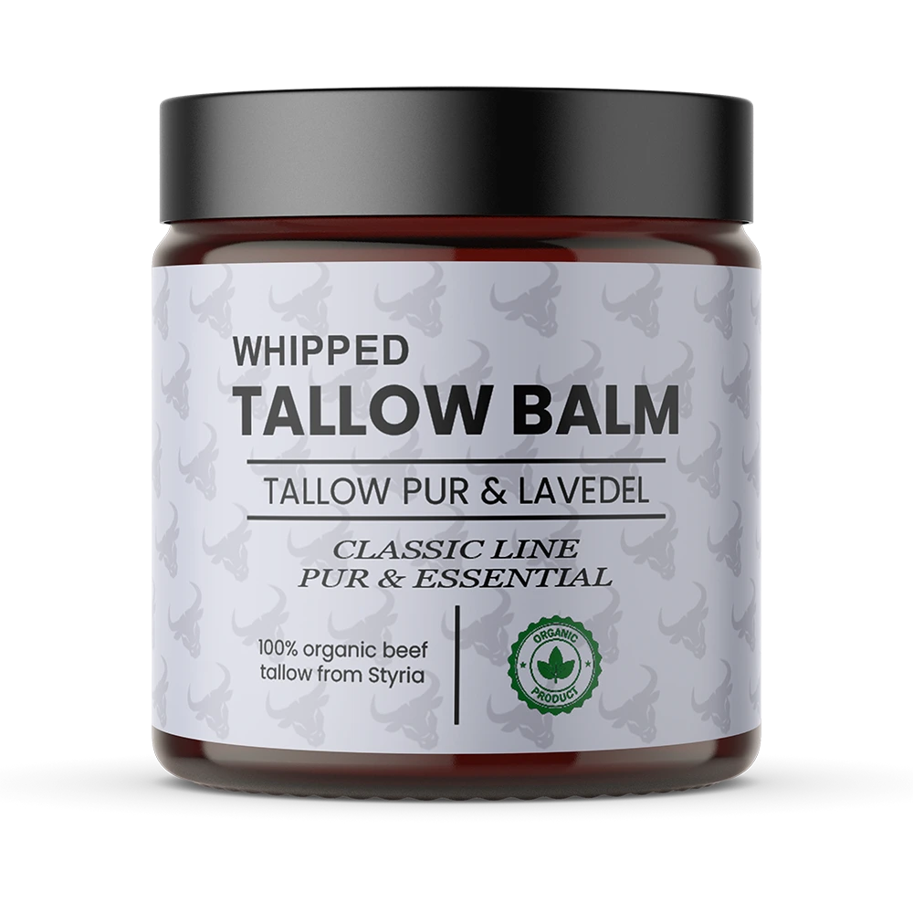 Tallow Gesichtscreme Lavendel natürliche Nachtpflege mit Rindertalg
